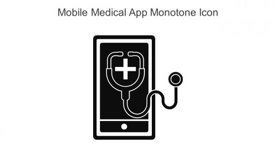 Mobile Medical App Monotone Icon In Powerpoint Pptx Png And Editable Eps Format