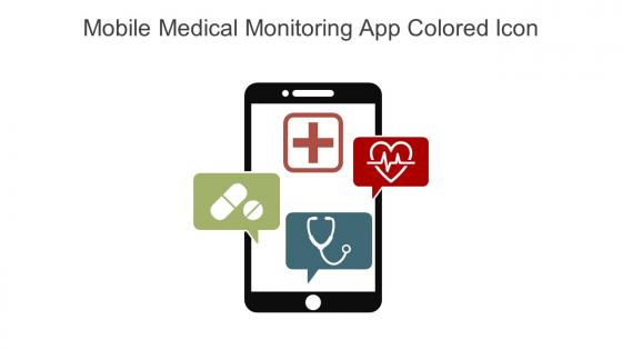 Mobile Medical Monitoring App Colored Icon In Powerpoint Pptx Png And Editable Eps Format
