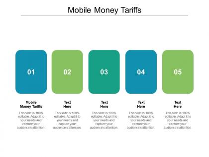 Mobile money tariffs ppt powerpoint presentation styles examples cpb