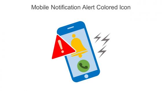 Mobile Notification Alert Colored Icon In Powerpoint Pptx Png And Editable Eps Format