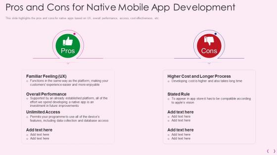 Mobile os development it pros and cons for native mobile app development