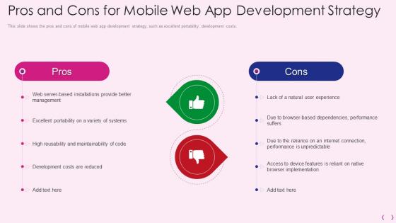 Mobile os development it pros and cons mobile web app development strategy