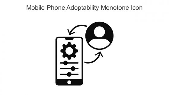 Mobile Phone Adoptability Monotone Icon In Powerpoint Pptx Png And Editable Eps Format
