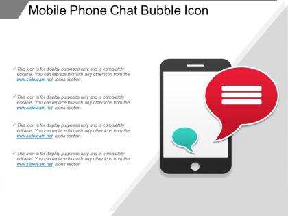 Mobile phone chat bubble icon