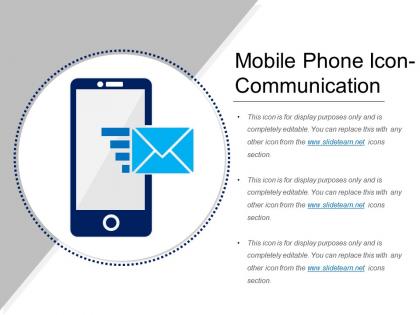 Mobile phone icon communication