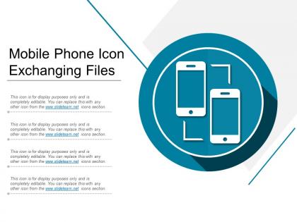 Mobile phone icon exchanging files
