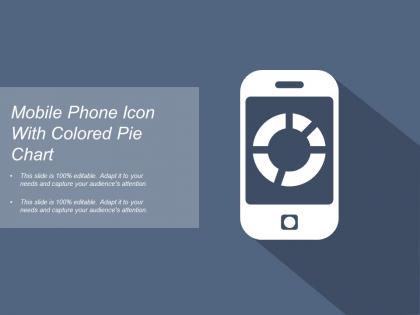 Mobile phone icon with colored pie chart