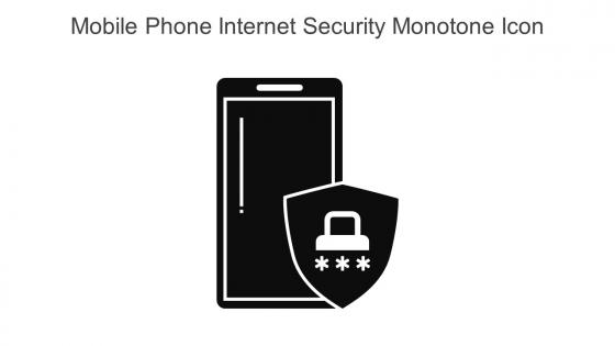 Mobile Phone Internet Security Monotone Icon In Powerpoint Pptx Png And Editable Eps Format
