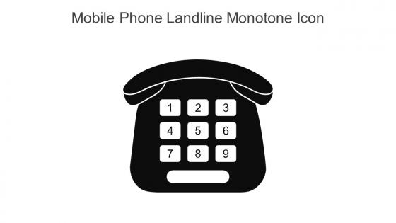 Mobile Phone Landline Monotone Icon In Powerpoint Pptx Png And Editable Eps Format