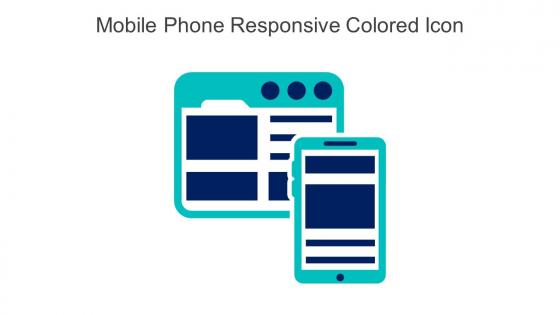 Mobile Phone Responsive Colored Icon In Powerpoint Pptx Png And Editable Eps Format