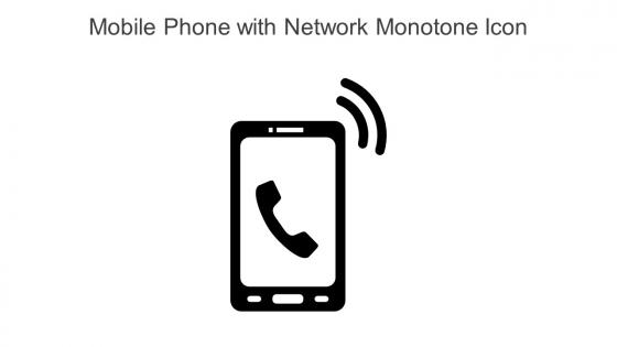 Mobile Phone With Network Monotone Icon In Powerpoint Pptx Png And Editable Eps Format