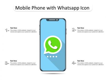 Mobile phone with whatsapp icon