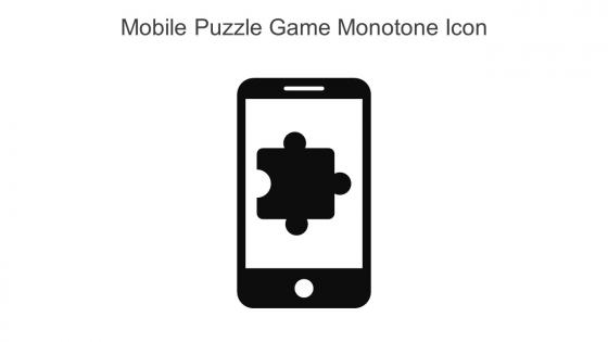 Mobile Puzzle Game Monotone Icon In Powerpoint Pptx Png And Editable Eps Format