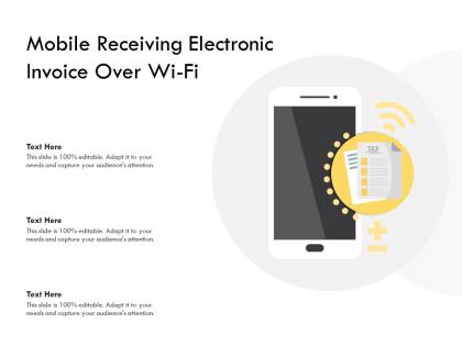 Mobile receiving electronic invoice over wi fi