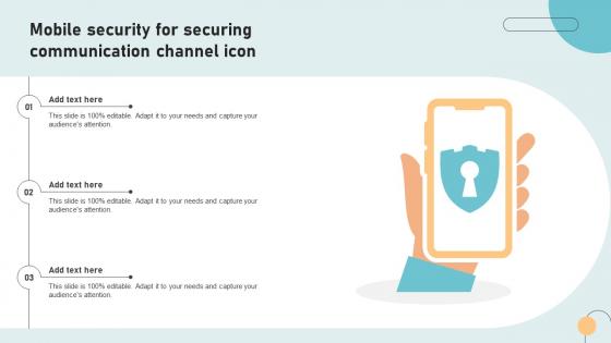 Mobile Security For Securing Communication Channel Icon