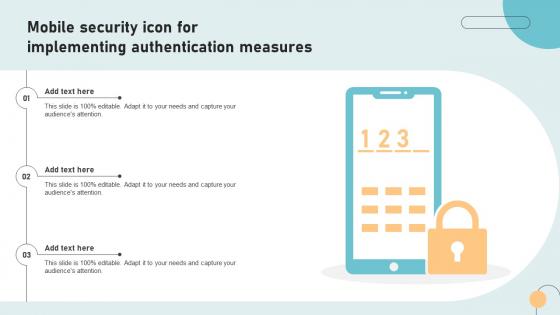 Mobile Security Icon For Implementing Authentication Measures