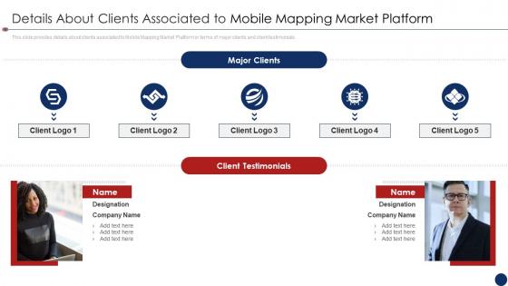 Mobile services funding elevator pitch deck details about clients associated to mobile