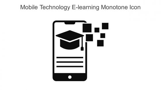Mobile Technology E Learning Monotone Icon In Powerpoint Pptx Png And Editable Eps Format