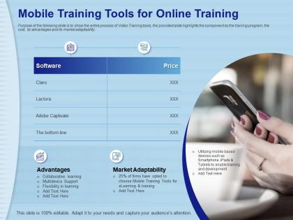 Mobile training tools for online training choose ppt powerpoint presentation file show