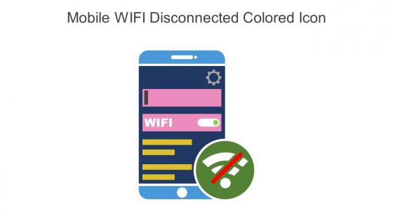 Mobile WIFI Disconnected Colored Icon In Powerpoint Pptx Png And Editable Eps Format