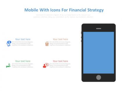 Mobile with icons for financial strategy powerpoint slides