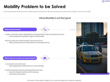 Mobility problem to be solved cabify investor funding elevator