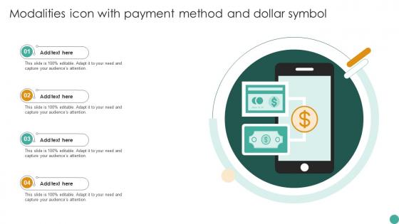 Modalities Icon With Payment Method And Dollar Symbol