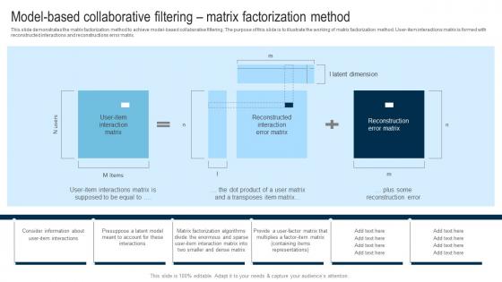 Model Based Collaborative Filtering Matrix Factorization Applications Of Filtering Techniques