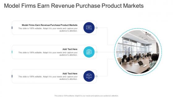 Model Firms Earn Revenue Purchase Product Markets In Powerpoint And Google Slides Cpb