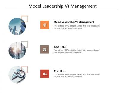 Model leadership vs management ppt powerpoint presentation styles master slide cpb