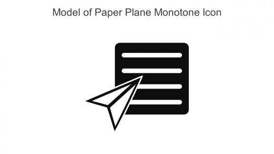Model Of Paper Plane Monotone Icon In Powerpoint Pptx Png And Editable Eps Format