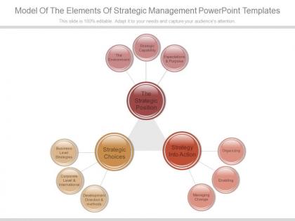 Model of the elements of strategic management powerpoint templates