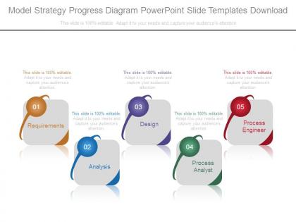 Model strategy progress diagram powerpoint slide templates download