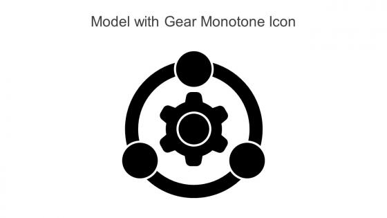Model With Gear Monotone Icon In Powerpoint Pptx Png And Editable Eps Format