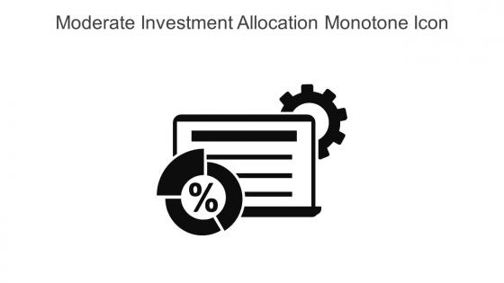 Moderate Investment Allocation Monotone Icon In Powerpoint Pptx Png And Editable Eps Format