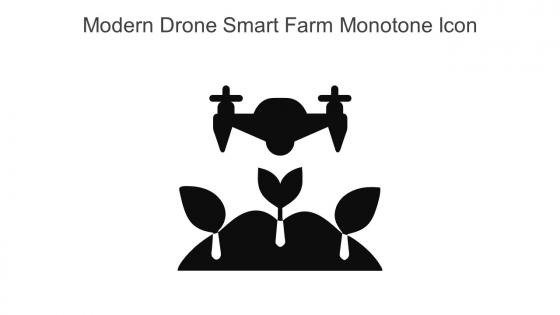 Modern Drone Smart Farm Monotone Icon In Powerpoint Pptx Png And Editable Eps Format