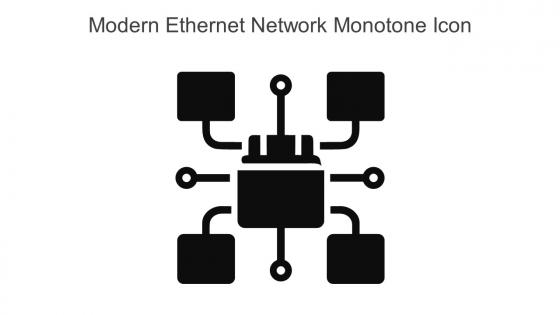 Modern Ethernet Network Monotone Icon In Powerpoint Pptx Png And Editable Eps Format
