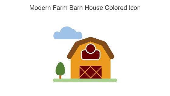 Modern Farm Barn House Colored Icon In Powerpoint Pptx Png And Editable Eps Format