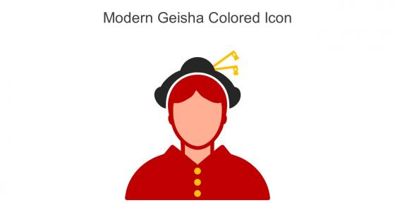 Modern Geisha Colored Icon In Powerpoint Pptx Png And Editable Eps Format