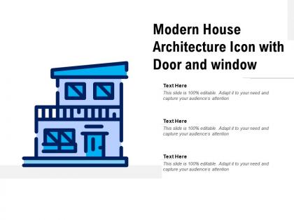 Modern house architecture icon with door and window