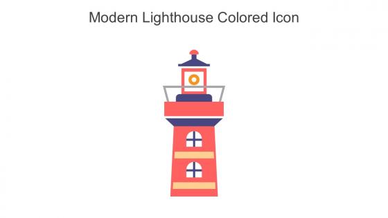 Modern Lighthouse Colored Icon In Powerpoint Pptx Png And Editable Eps Format