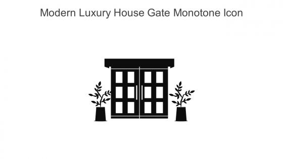 Modern Luxury House Gate Monotone Icon In Powerpoint Pptx Png And Editable Eps Format