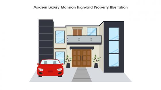 Modern Luxury Mansion High End Property Illustration