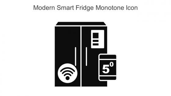 Modern Smart Fridge Monotone Icon In Powerpoint Pptx Png And Editable Eps Format