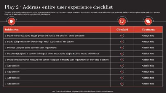 Modern Technology Stack Playbook Play 2 Address Entire User Experience Checklist