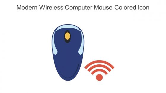 Modern Wireless Computer Mouse Colored Icon In Powerpoint Pptx Png And Editable Eps Format