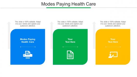 Modes Paying Health Care Ppt Powerpoint Presentation Outline Cpb