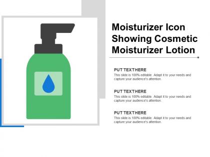Moisturizer icon showing cosmetic moisturizer lotion