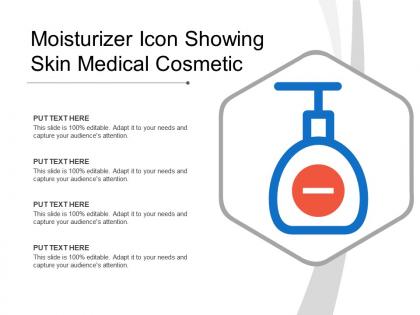Moisturizer icon showing skin medical cosmetic