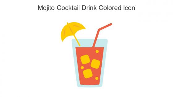Mojito Cocktail Drink Colored Icon In Powerpoint Pptx Png And Editable Eps Format